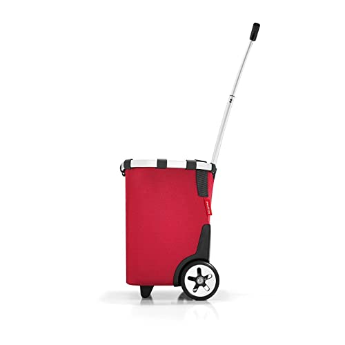 reisenthel carrycruiser red – Portable Shopping Trolley with Sturdy Aluminum Frame, Shoulder Strap and Removable mesh Inner Bag - Made of Water-Repellent Material. - color: Red