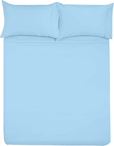 Shreem Linen Microfiber RV Sheet Sets, 48x75 3/4 Full Bunk, Light Blue Solid - Fits Mattresses up to 8 Inches Deep, 4 Piece RV Bed Sheets for Campers, Motorhomes, and Travel Trailers - color: Light Blue, size: (48x75) 3/4 Full BUNK SIZE