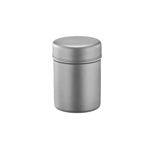 200ml Titanium Tea Canister Portable Travel Storage Box Lightweight Spice Jar Loose Leaf Coffee Herbs Small Capacity Carry-On Container Camping, Car, Outdoor RT1039T (1 pc)