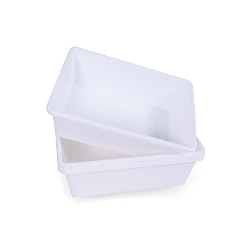 UNiPLAY Large Stackable Storage Bins for Closet Organizers, Food Organizer Bins, Pantry Storage and Toy Storage Organizer, White (4-Pack) - color: White, size: Large