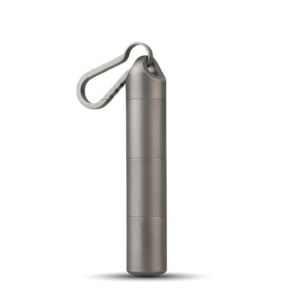 Titanium Keychain Pill Holder - Compact, Durable, and Waterproof 3-Compartment Small Pill Case - Portable and Versatile Medicine Container for Everyday Use and Travel (Titanium Grey) - color: Titanium Grey