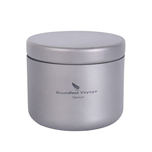 Boundless Voyage Titanium Small Tin Can Box Canister Tea Tins Coffee Tins Food Storage Container for Tea,Coffee, Herb, Candy, Chocolate, Sugar, Spices, Beans - color: Ti3200D-35ml-1pcs