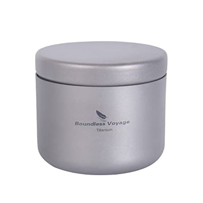 Boundless Voyage Titanium Small Tin Can Box Canister Tea Tins Coffee Tins Food Storage Container for Tea,Coffee, Herb, Candy, Chocolate, Sugar, Spices, Beans - color: Ti3200D-35ml-1pcs