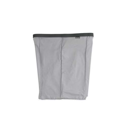 Brabantia - Bo Laundry Hamper Bag 2 x 12 Gal - Replacement Bag for Bo Laundry Hamper - Dual Compartments for Easy Sorting - Portable & Hygienic - Cotton Bag with Velcro Closing - Gray - size: 2 x 12 Gal Compartments