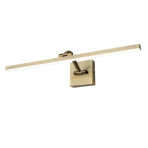 LED Modern Dimmable Picture Lights for Wall 23.62 Inch Hard-Wired Picture Frame Lights for Paintings Gallery Light with Adjustable Swing Arm Display Lights For Artwork,14W, Warm White Antique Bronze - color: Hard-wired Antique Brass-Dimmable, size: 23.6 I