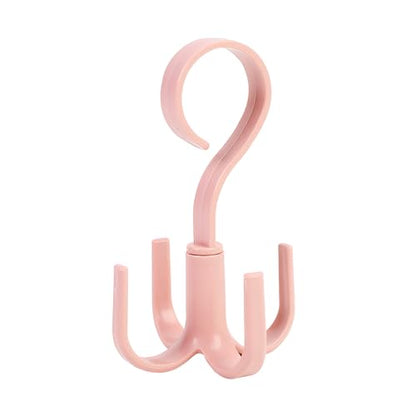 Generic 360-Degree Rotating Wall Hook, Multi-Purpose, Pink, Plastic, Modern, No-Drill, Adhesive, Closet, Kitchen, Bathroom, Bedroom - color: Pink