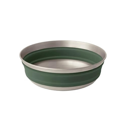Sea to Summit Detour Stainless Steel Collapsible Bowl, Medium (22 fl oz), Laurel Wreath Green - color: Laurel Wreath Green, style: Medium
