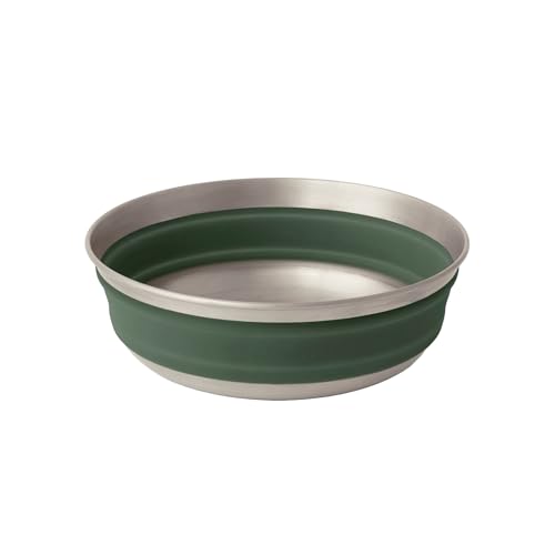 Sea to Summit Detour Stainless Steel Collapsible Bowl, Medium (22 fl oz), Laurel Wreath Green - color: Laurel Wreath Green, style: Medium