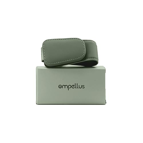 Magnetic Leather Sunglass Holder, Eyeglass Hanger Clip for Car Sun Visor, Suitable for Different Size Eyeglasses (Green, 1 Pack) - color: Green