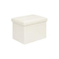 B FSOBEIIALEO Folding Storage Ottoman, Faux Leather Footrest Seat Coffee Table Toy Chest Kids, White 16.5"x12.6"x12.6" - color: White 16.5"x12.6"x12.6"