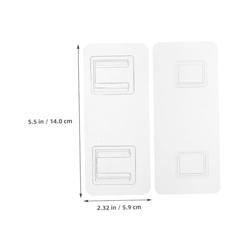 Transparent Adhesive Wall Hooks 20 Sets Clear Sticky Hooks No Damage Self-Adhesive Small Hooks for Hanging Kitchen Bathroom Power Strip Router Organizer