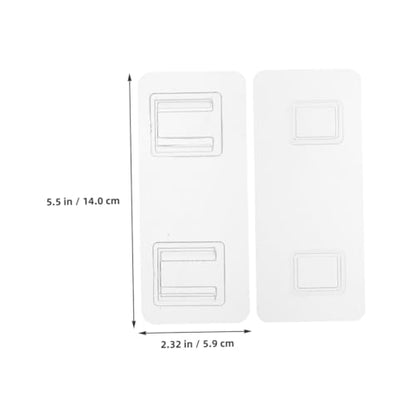 Transparent Adhesive Wall Hooks 20 Sets Clear Sticky Hooks No Damage Self-Adhesive Small Hooks for Hanging Kitchen Bathroom Power Strip Router Organizer