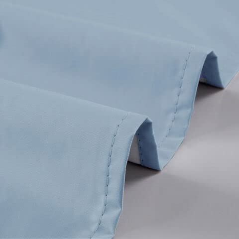 Diamond Home Linens 2 Piece 100% Blackout Insulated Rod Pocket Kitchen Curtain Tiers Set for Small Windows 24" Long-Slate Blue - color: Slate Blue, size: 27"W x 24"L (Pack of 2)