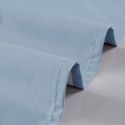 Diamond Home Linens 2 Piece 100% Blackout Insulated Rod Pocket Kitchen Curtain Tiers Set for Small Windows 24" Long-Slate Blue - color: Slate Blue, size: 27"W x 24"L (Pack of 2)