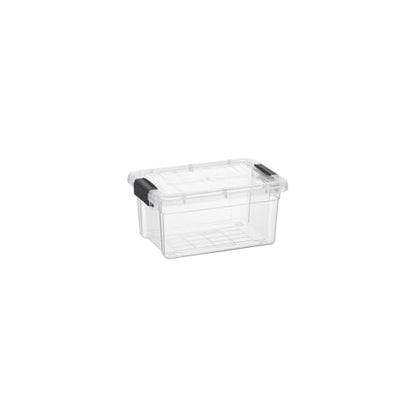 Superio Mini Storage Container Plastic Crayon Box Art Supplies and Sewing Case Stackable Clear Small Organizer for Beads, Stationery, Chalk, and Food, 1.05 Quart - size: 1.05 Quarts