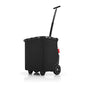 reisenthel carrycruiser Black Frame/Black - Portable Shopping Trolley with Sturdy Aluminum Frame, Shoulder Strap and Removable mesh Inner Bag -Water-Repellent - color: Black/Black