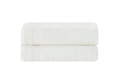 Ozdilek 2-Piece Bath Towels, 27x54 100% Turkish Cotton, Luxury Quick Dry, Extra Large, Fade-Resistant, Eco-Friendly, Spa Towel, Comfortable (Ivory) - color: Ivory