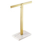 KOKOSIRI Hand Towel Holder Stand Towel Rack with Marble Base for Bathroom Kitchen Vanity Countertop, Gold Stainless Steel 15.7'' Height THS0002-SM-BG - color: Brushed Gold, size: 1-Bar