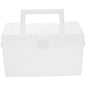 Beavorty Portable First-aid Box Medicine Storage Organizer Medicine Holder Buckle Design for Home Use to Carry Medication Container White