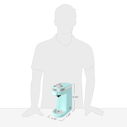 CHULUX Mini Coffee Maker for K Capsule, Single Serve Coffee Maker for One Cup Americano, Lightweight Pod Coffee Machine, Aqua - color: Aqua