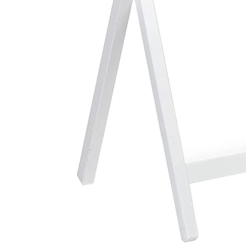 PJ Wood Conventional Solid and Sturdy Wood Construction Portable Folding TV Snack Tray Table Desk Serving Stand, White (8-Piece Set) - color: White, size: 8-Piece Set