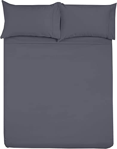 Shreem Linen Microfiber RV Sheet Sets, 48x75 3/4 Full Bunk, Dark Grey Solid - Fits Mattresses up to 8 Inches Deep, 4 Piece RV Bed Sheets for Campers, Motorhomes, and Travel Trailers - color: Dark Grey, size: (48x75) 3/4 Full BUNK SIZE