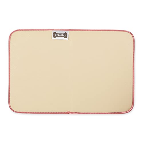 Bone Dry Machine Washable, Ultra Absorbent Pet Mat, 12x18, Rose Trellis Print - color: Rose Trellis Print, size: 12"L x 18"W