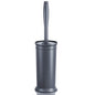 Toilet Brush, Toilet Bowl Brush with Extra Long Handle Durable Bristles Toilet Scrubber and Covered Holder for Toilet Brush Set for Bathroom Cleaning (Gray, 1 Set) - color: Gray