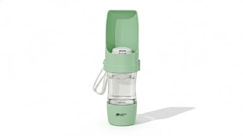 Argo's Pack 2-in-1 Dog Water Bottle & Food Container: Foldable Bowl, Leak-Proof & Portable. Durable Travel Gear for Dogs & Cats. Essential for Walking & Hiking. Perfect for Active Pet Owners (Green) - color: Green