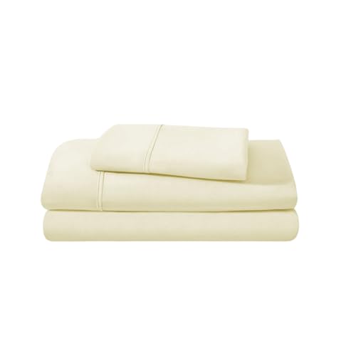 Lukeville Luxury Linen Narrow Twin Size Cot Sheet 25" x 75" x 9" - 3 Piece Cot Sheet Set - RV Bunk/Camp Bunk/Guest Beds/Army Cots/Trifold Mattress, Ivory Solid - color: Ivory, size: Cot Sheet 25"x 75"