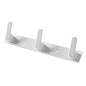 3 Hooks Matte White Bathroom Towel Hooks Mounted Wall Adhesive Heavy Duty Farmhouse Bath Coat Stick on Rack Hat Wall Hook Sticky White Kitchen Robe Rack Coat Hook White 3 Hooks Rack Towel for Bathroom - color: White, size: 9.25*1.18*1.38 inch（3hooks）