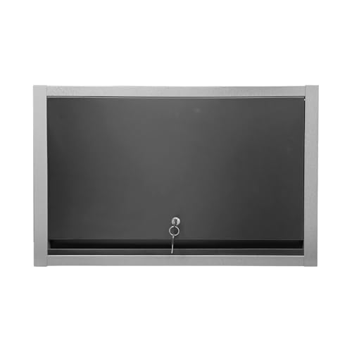 JZD Metal Wall Cabinet with Removable Shelf, Lockable Hanging Cabinet with Up Flip Door, for Kitchen Warehouse Utility Room Garage - size: L-01