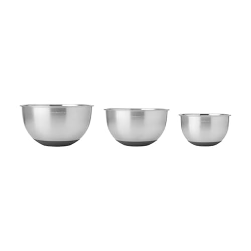 KitchenAid Stainless Steel Mixing Bowls, Set Of 3 - color: Stainless Steel, size: Set of 3