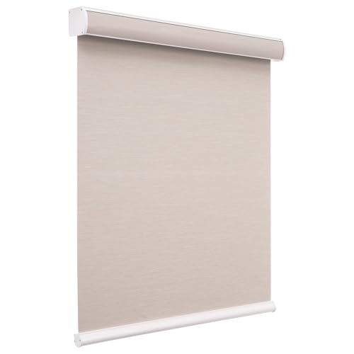 Changshade Custom Size Cordless Roller Shades, Blackout Roller Window Blinds with Thermal Insulated for Office, Living Room, Bedroom, Kitchen, Brown - color: Blackout-brown