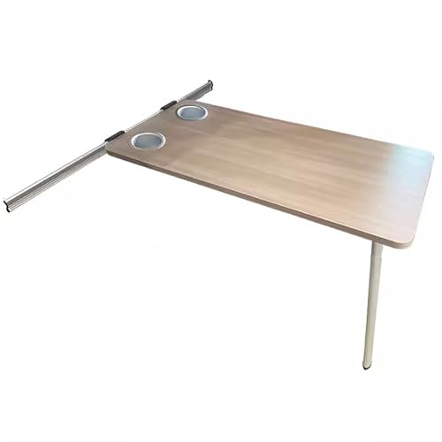 Adjustable Folding RV Dinette Table with Wall Mount & Slider Kit - Ideal for Outdoor Picnics Patios Yachts & Caravans Features 2 Cup Holders (Color: Typ B) - color: Typ B