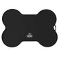 Super Design Dog Food Mat Dog Bowl Mat for Food and Water Silicone Non Spill Cat Feeding Mat Puppy Placemat Waterproof - 20.5" x 14.5", Black - color: Black-2