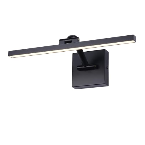 Black 15.7 Inch LED Dimmable Lights For Pictures On Wall Hard Wired Gallery Light Modern Artwork Wall Lamps, Warm White Picture Lights with Single Swing Arm Art Display Light For Paintings Portrait - color: Hard-wired Black-Dimmable, size: 15.7 Inch