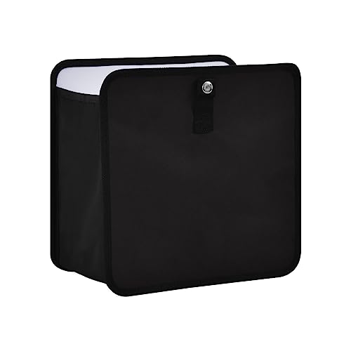 MCHIVER Black Car Trash Can for Automotive Car Home Office Foldable Vehicle Garbage Bags Automotive Organizer Dustbin Trash Bin Container Waster Baskets Car Accessories 11x11x5.9in - color: Black, size: Medium