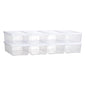 novelinks 8 Pack 6 Quart Clear Plastic Shoe Storage Bins with Lids (White) | Shoe Boxes Clear Plastic Stackable, Clear Shoe Storage Boxes, Shoe Containers, Shoe Bins, Craft Organizers and Storage - size: White 8Pack