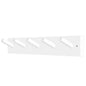 WEBI Coat Rack Wall Mounted,Coat Hanger Wall,16" Hole to Hole,Coat Hooks Wall Mount,Hook Rack Peg Rail,5 Hooks for Hanging Jacket,Hats,Clothes,White - color: White, size: 17 inch