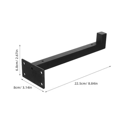 Kisangel L-Shaped Heavy Duty Metal Bracket Right Angle Shelf Support Triangle Wall Hanging Hardware for Floating Shelves and Van Shelving Mounting, Small Fixed Mounting Bracket with Hook,