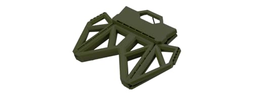 Tactical Folding Step Stool Portable Small Chair Collapsible for Kitchen,Hiking Stool Backpacking, Camping, Fishing and Hunting (Green) - color: Green