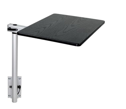 Manufacturers' Select ITC RV Side Table with MOD Table Leg System (Black Shiplap Table Top w/Silver Table Leg) - color: Black Shiplap Table Top W/ Silver Table Leg