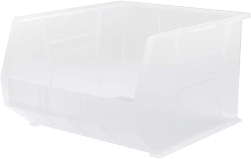 Akro-Mils 30270 AkroBins Plastic Storage Bins, Space-Saving Stackable Bins for Garage, Pantry, Craft Organization, 18" x 16" x 11", Clear, 3-Pack - color: Clear