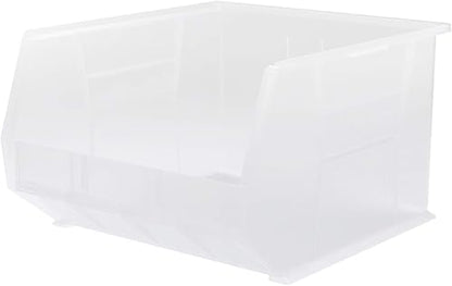 Akro-Mils 30270 AkroBins Plastic Storage Bins, Space-Saving Stackable Bins for Garage, Pantry, Craft Organization, 18" x 16" x 11", Clear, 3-Pack - color: Clear