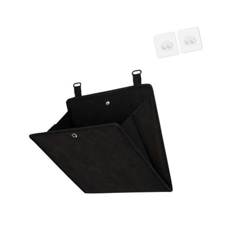 Oxford Campers Door Mounted Organiser Storage Bag Easy Installation Space Saving Hanging Pockets Accessories No Drill Holder - color: Black single pack
