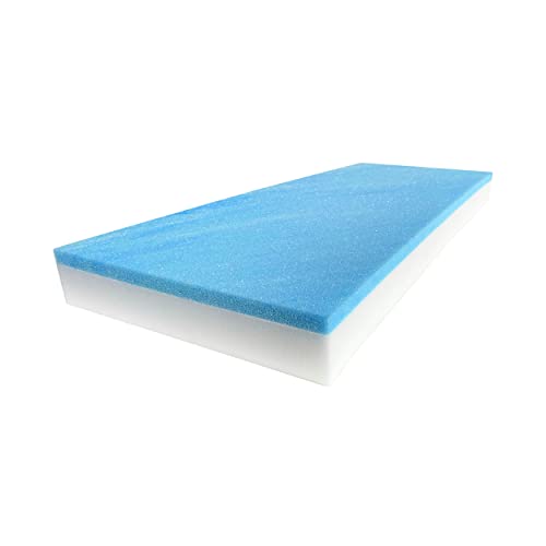 FoamRush 2" x 24" x 80" Gel Memory Foam Bench Cushion Replacement Medium Firm (Upholstery Foam, Seat Replacement, Upholstery Sheet, Foam Rubber Padding, Couch, Sofa Cushion, Mattress) Made in USA - size: 2" x 24" x 80"