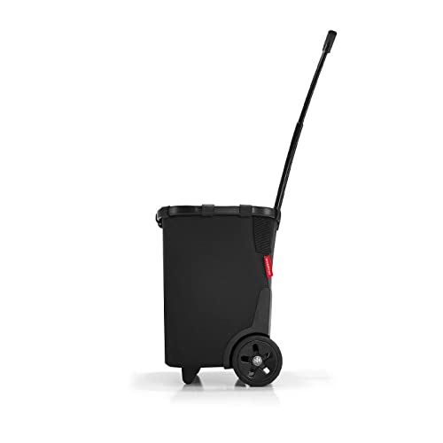 reisenthel carrycruiser Black Frame/Black - Portable Shopping Trolley with Sturdy Aluminum Frame, Shoulder Strap and Removable mesh Inner Bag -Water-Repellent - color: Black/Black