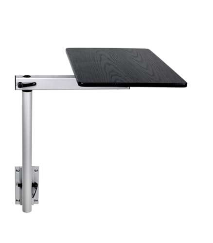 Manufacturers' Select ITC RV Side Table with MOD Table Leg System (Black Shiplap Table Top w/Silver Table Leg) - color: Black Shiplap Table Top W/ Silver Table Leg