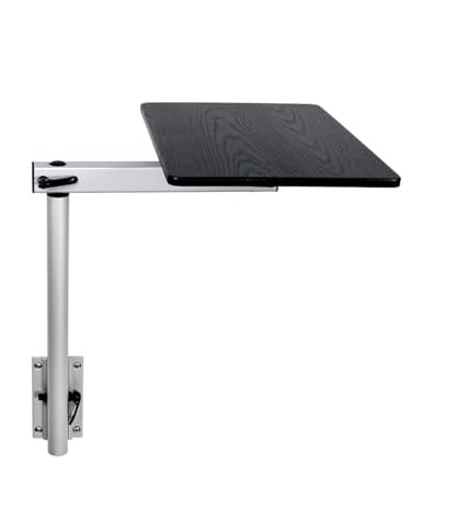 Manufacturers' Select ITC RV Side Table with MOD Table Leg System (Black Shiplap Table Top w/Silver Table Leg) - color: Black Shiplap Table Top W/ Silver Table Leg